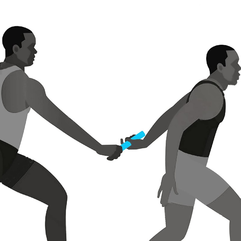 koxton relay baton aluminium 6 pc set