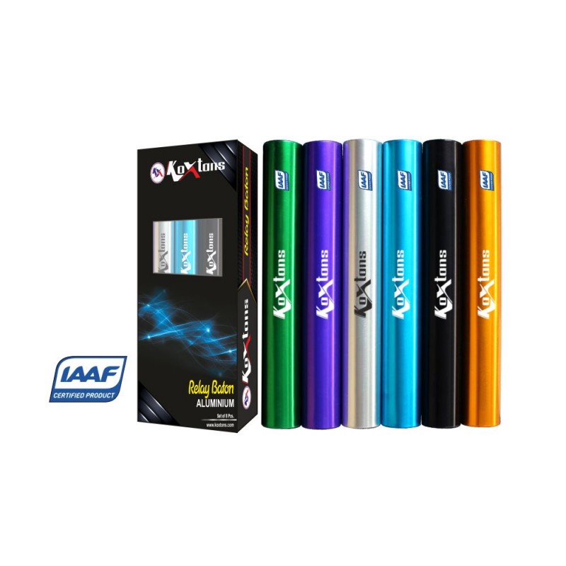 Koxtons Relay Baton Aluminium set in multiple colors for track and field
