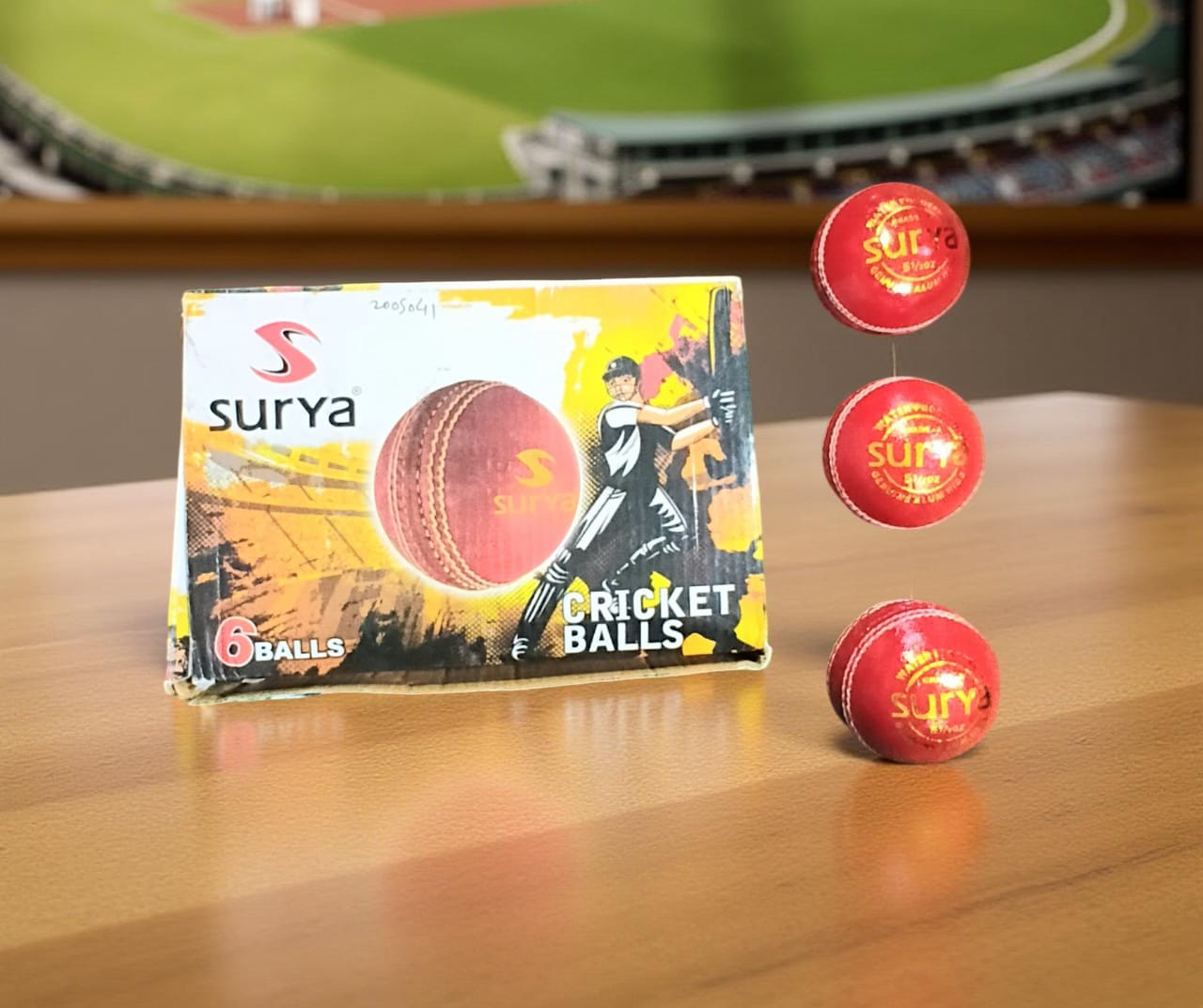 Surya-Leather-Cricket-Ball-Pack-of-6-Red-Waterproof