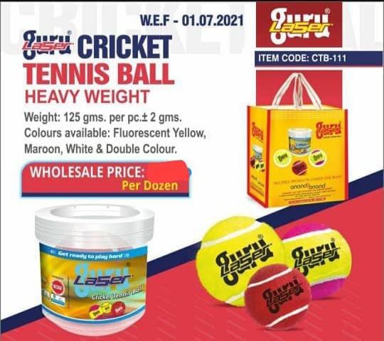 Guru Laser Cricket Tennis Ball heavy weight for professional cricket