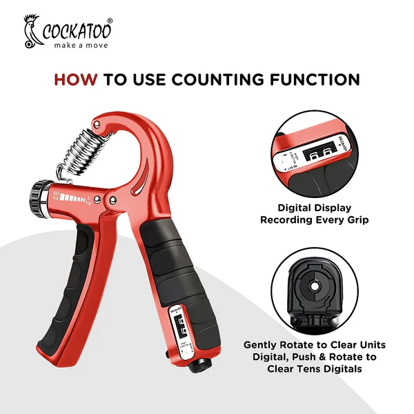 cockatoo adjustable hand grip with counting