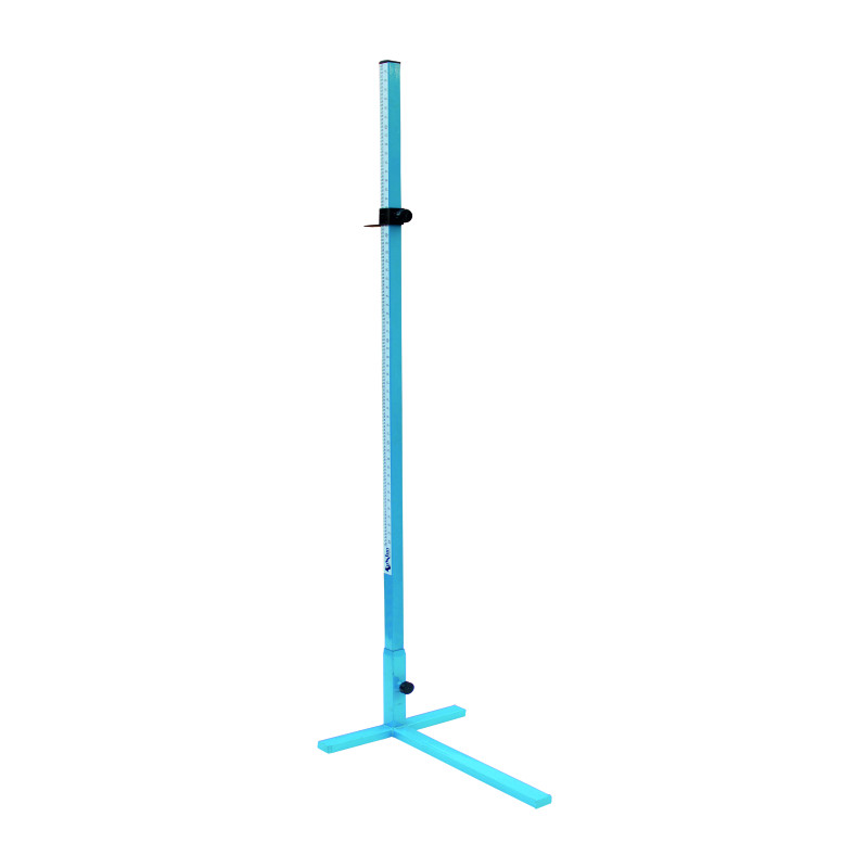 Koxtons Professional High Jump Stand with heavy-duty weighted cross-base and blue steel upright.