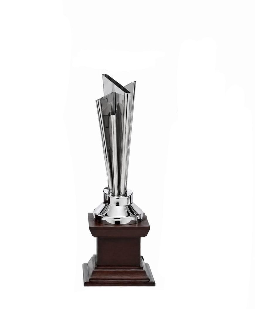 Silver Star Wooden Trophy model 20x20 by RDG Sports