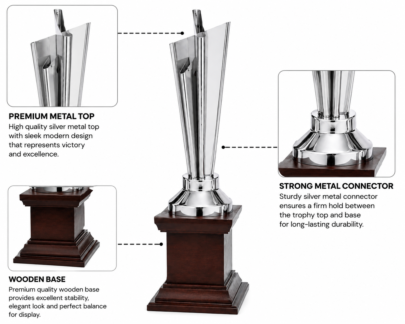 Silver Star metal Trophy set details