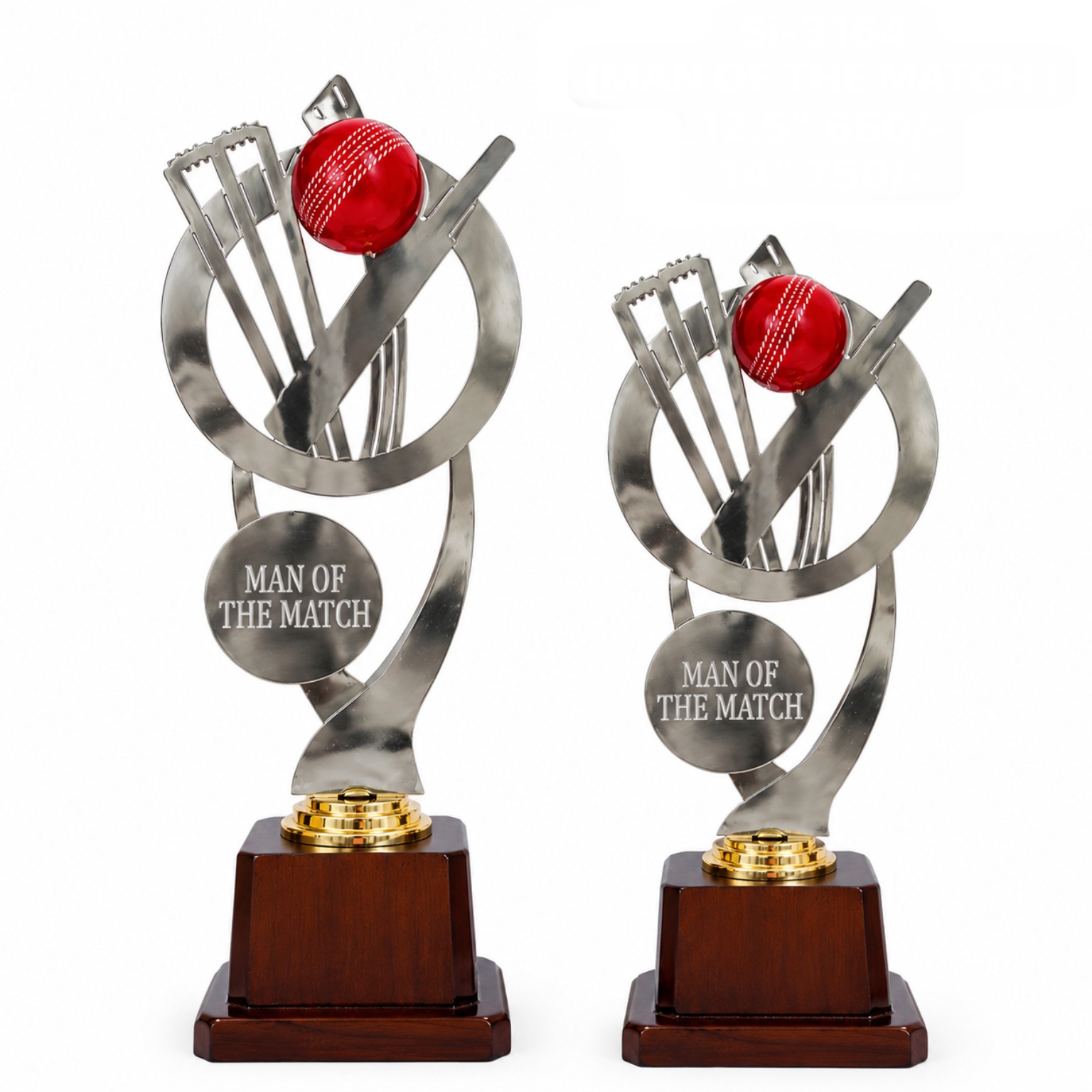 Si-3164 Man of the Match Cricket Metal Trophy 1